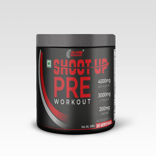 Alpha Nutrition Shoot Up Pre-Workout 392 g (Black Current) 30 Servings Premium Energy Focus Blend for Muscle Pum Alpha Nutrition Shoot Up Pre-Workout 392 g (Black Current) 30 Servings Premium Energy Focus Blend for Muscle Pum