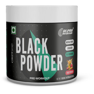 Alpha Nutrition Black Pre-Workout 90 g (Blueberry) 10 Servings Fast-Acting Pre-Workout Formula Ins Alpha Nutrition Black Pre-Workout 90 g (Blueberry) 10 Servings Fast-Acting Pre-Workout Formula Ins