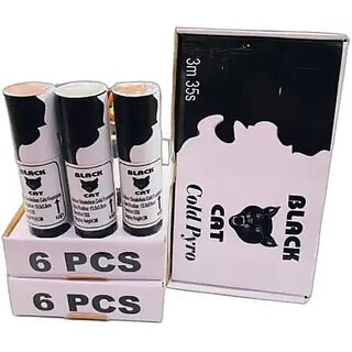 Cold Pyro Premium Black Cat Cold Pyro Refill 35 Sec Sparkle Time Upto 3 Mtr Distance (Pack Of 6 Pcs) For Party And Calib Cold Pyro Premium Black Cat Cold Pyro Refill 35 Sec Sparkle Time Upto 3 Mtr Distance (Pack Of 6 Pcs) For Party And Calib