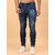 Meghz Mid Rise Slim Fit Dark Blue Jeans for Mens