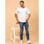 Meghz Mid Rise Slim Fit Blue Jeans for Mens