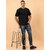 Meghz Mid Rise Slim Fit Dark Blue Jeans for Mens