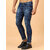Meghz Mid Rise Slim Fit Dark Blue Jeans for Mens