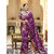 LEAFSY Woven Banarasi Pure Silk Saree (Purple)