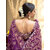 LEAFSY Woven Banarasi Pure Silk Saree (Purple)
