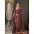 LEAFSY Woven Banarasi Pure Silk Saree (Purple)