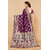 LEAFSY Woven Banarasi Pure Silk Saree (Purple)