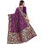 LEAFSY Embellished Banarasi Pure Silk Saree (Purple)
