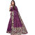 LEAFSY Embellished Banarasi Pure Silk Saree (Purple)