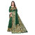 LEAFSY Woven Banarasi Pure Silk Saree (Green)