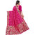 LEAFSY Embellished Banarasi Pure Silk Saree (Pink)