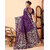 LEAFSY Woven Banarasi Pure Silk Saree (Purple)