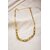 Gold Finish CZ Stones Golden Beads Necklace