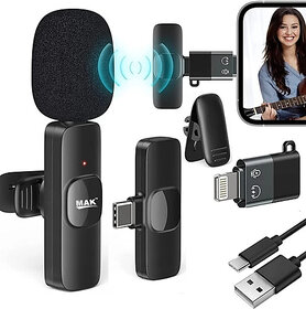 K8 Wireless Plug and Play Type -C Caller Mic Supported Android/IOS Microphone Microphone