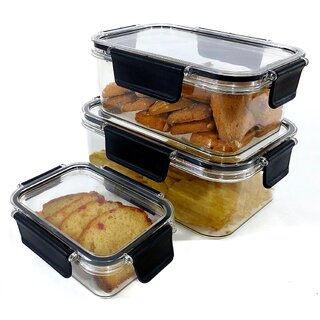                       William Storage Continers 3 pcs, For kitchen and Grocery Storage, (300ml + 800ml + 1200ml sizes)                                              