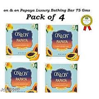                       Papaya Luxury Bathing Bar 75g  ( PACK OF 4 )                                              