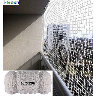                       Balcony Safety Net/Pigeon  Bird Proof Nylon Mesh 10feetx20feet (200Sqft) Pack of 1                                              