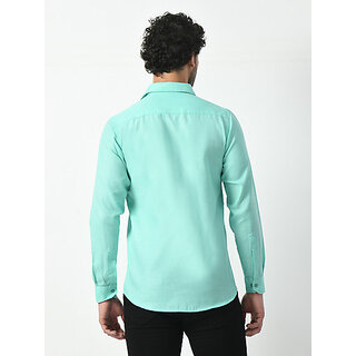 Latest Men Alokk Men Regular Fit Solid Curved Collar Casual Shirt (Light Blue) 2025 at ShopCircu