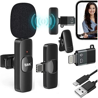                       K8 Wireless Plug and Play Type -C Caller Mic Supported Android/IOS Microphone Microphone                                              