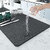 Rectangular Pack of 1 Table Placemat (Black, Rubber)