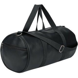 Aronkart Black Leatherette Duffle Gym Bag for Men & Women | Stylish & Water-Resistant Weekender Travel Bag with Shoulder Strap & Side Pocket | Multipurpose Sports & Fitness Bag | Pack of 1 Aronkart Black Leatherette Duffle Gym Bag for Men & Women | Stylish & Water-Resistant Weekender Travel Bag with Shoulder Strap & Side Pocket | Multipurpose Sports & Fitness Bag | Pack of 1