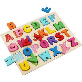                       Anmolg Wooden English Alphabets A TO Z Rattle(Multicolor)                                              