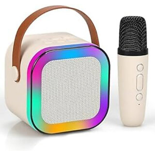 Anmolg Mini Karaoke Speaker with Wireless Microphone | Portable Bluetooth Speaker(Multicolor) Anmolg Mini Karaoke Speaker with Wireless Microphone | Portable Bluetooth Speaker(Multicolor)