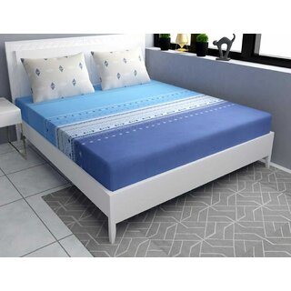 King Size Elastic Fitted Bedsheet with Two Pillow Covers (Fits up to 10 inch mattress) King Size Elastic Fitted Bedsheet with Two Pillow Covers (Fits up to 10 inch mattress)