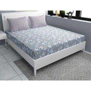King Size Elastic Fitted Bedsheet with Two Pillow Covers (Fits up to 10 inch mattress) King Size Elastic Fitted Bedsheet with Two Pillow Covers (Fits up to 10 inch mattress)