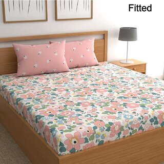 King Size Elastic Fitted Bedsheet with Two Pillow Covers (Fits up to 10 inch mattress) King Size Elastic Fitted Bedsheet with Two Pillow Covers (Fits up to 10 inch mattress)