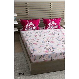King Size Elastic Fitted Bedsheet with Two Pillow Covers (Fits up to 10 inch mattress) King Size Elastic Fitted Bedsheet with Two Pillow Covers (Fits up to 10 inch mattress)