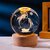 3D Crystal Ball Night Light for Kids - Dolphin LED Galaxy Lamp
