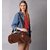 Aronkart Brown Leatherette Duffle Gym Bag for Men  Women  Stylish  Water-Resistant Weekender Travel Bag with Shoulder Strap  Side Pocket  Multipurpose Sports  Fitness Bag  Pack of 1
