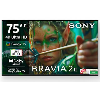 Sony 189 cm (75 inches) BRAVIA 2M2 Series 4K Ultra HD Smart LED Google TV K-75S25M2 Sony 189 cm (75 inches) BRAVIA 2M2 Series 4K Ultra HD Smart LED Google TV K-75S25M2