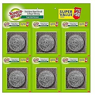                       Scotch-Brite Steel Ball , Super Strong (Pack of 6)                                              