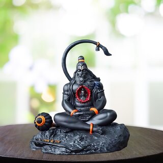                       Tiny Shiny Hanuman Idol Hanuman Ji Murti for Car Dashboard Hanuman Idol Dhyan Mudra Meditation                                              