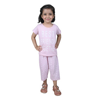 Kid Kupboard Cotton Girls T-Shirt and Pant Set, Light Pink, Half-Sleeves, 6-7 Years KIDS7705 Kid Kupboard Cotton Girls T-Shirt and Pant Set, Light Pink, Half-Sleeves, 6-7 Years KIDS7705