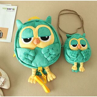                       Cute Owl Baby Kindergarten Schoolbag Children's Backpack 2 Styles - (Single shoulder bag)                                              