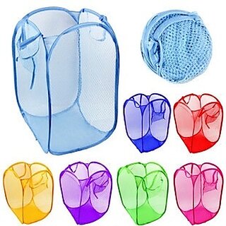 Foldable Pop Up Net /mesh Clothes Washing Laundry Basket Bag Bin Hamper Storage Home Organization - (0) Foldable Pop Up Net /mesh Clothes Washing Laundry Basket Bag Bin Hamper Storage Home Organization - (0)