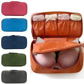                       Travel Multifunctional Underwear Bra Bag Portable Wash Bag Cosmetic Bag - (Pink)                                              