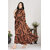Printed Crepe Long Fancy Gown For Women's Girl