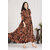 Printed Crepe Long Fancy Gown For Women's Girl