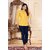 Women Striped Cotton Blend Straight Casual KurtI Top For Women's