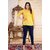 Women Striped Cotton Blend Straight Casual KurtI Top For Women's