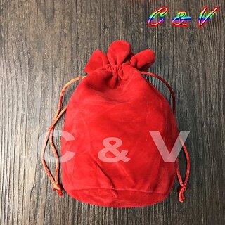                       High Quality Velvet Dice Dag - (Red)                                              