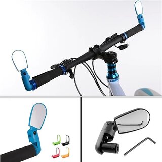                       2Pcs Color Mini Adjustable Bicycle Mirror Mountain Bike Rear View Mirror Bicycle Riding Accessories - (Black, 1PCS)                                              