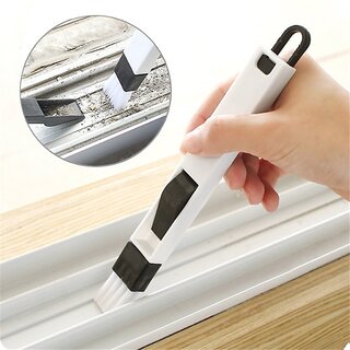                       Polished Window Track Cleaning Brush Keyboard Nook Cranny Dust Shovel - (White, 2PC)                                              