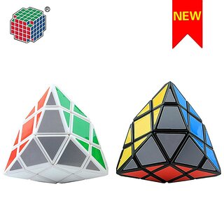                       Alien Three Order Magic Cube Four Pyramid Cube Souptoys for Kids(2 Colors) - (Black)                                              