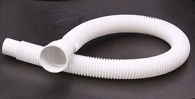 2 Pcs Flexible PVC Waste Pipe for Bathroom Wash Basin and Kitchen Sink | Drain Pipe | Drain Hose/Outlet Tube Connector for Basin Downcomer Bathroom/Kitchen Sink, White