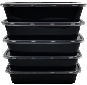 Reusable Rectangle Plastic containers with lid for Food Storage, Food delivery, Kitchen use, Fridge and Microwave Safe